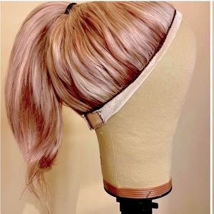 Like New Ashy blonde human hair wig.  Can wear with headband or hat. 21-22” size